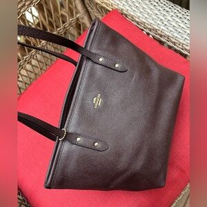 Coach Brown Leather Tote Bag
